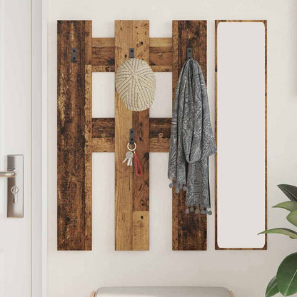 Wall-Mounted Coat Rack Old Wood 65 x 3 x 100 cm Engineered wood