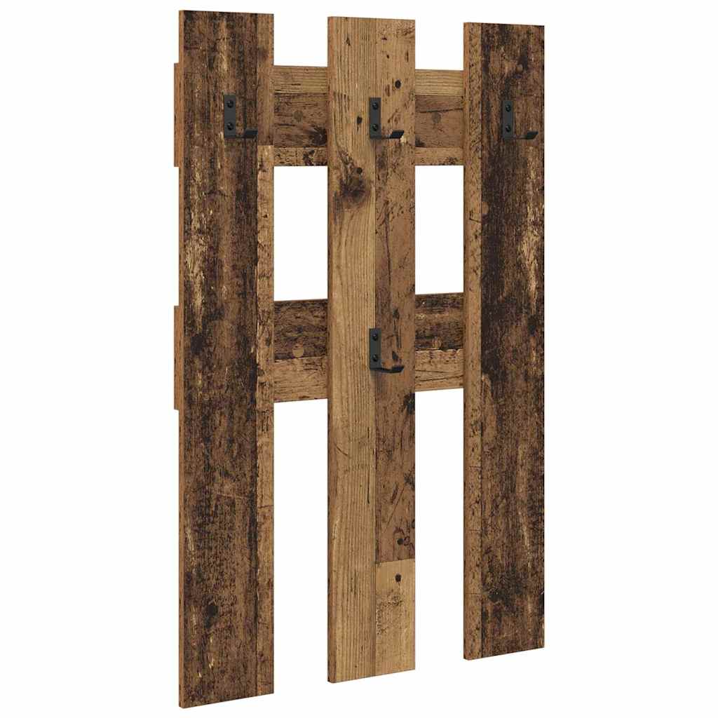 Wall-Mounted Coat Rack Old Wood 65 x 3 x 100 cm Engineered wood