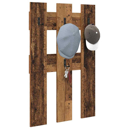 Wall-Mounted Coat Rack Old Wood 65 x 3 x 100 cm Engineered wood