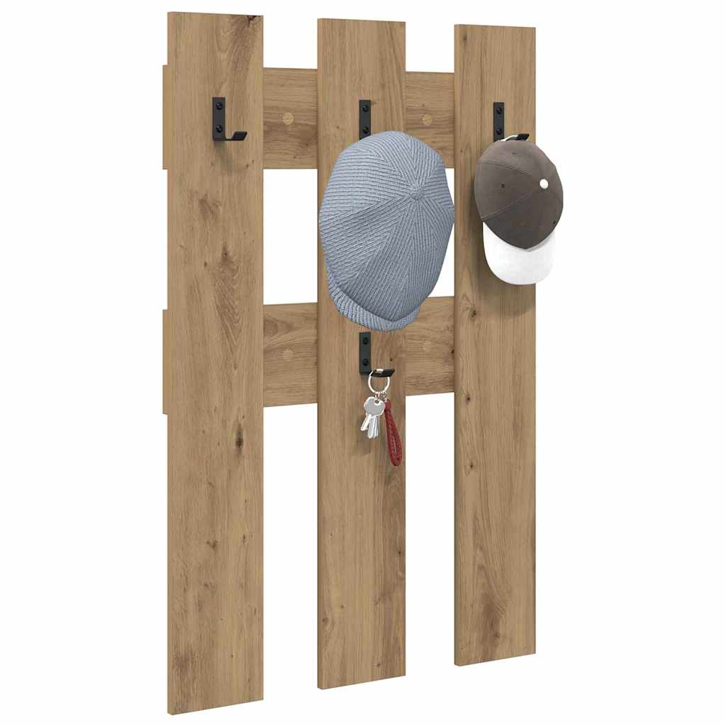 Wall-Mounted Coat Rack Wall-mounted Artisan Oak 65 x 3 x 100 cm