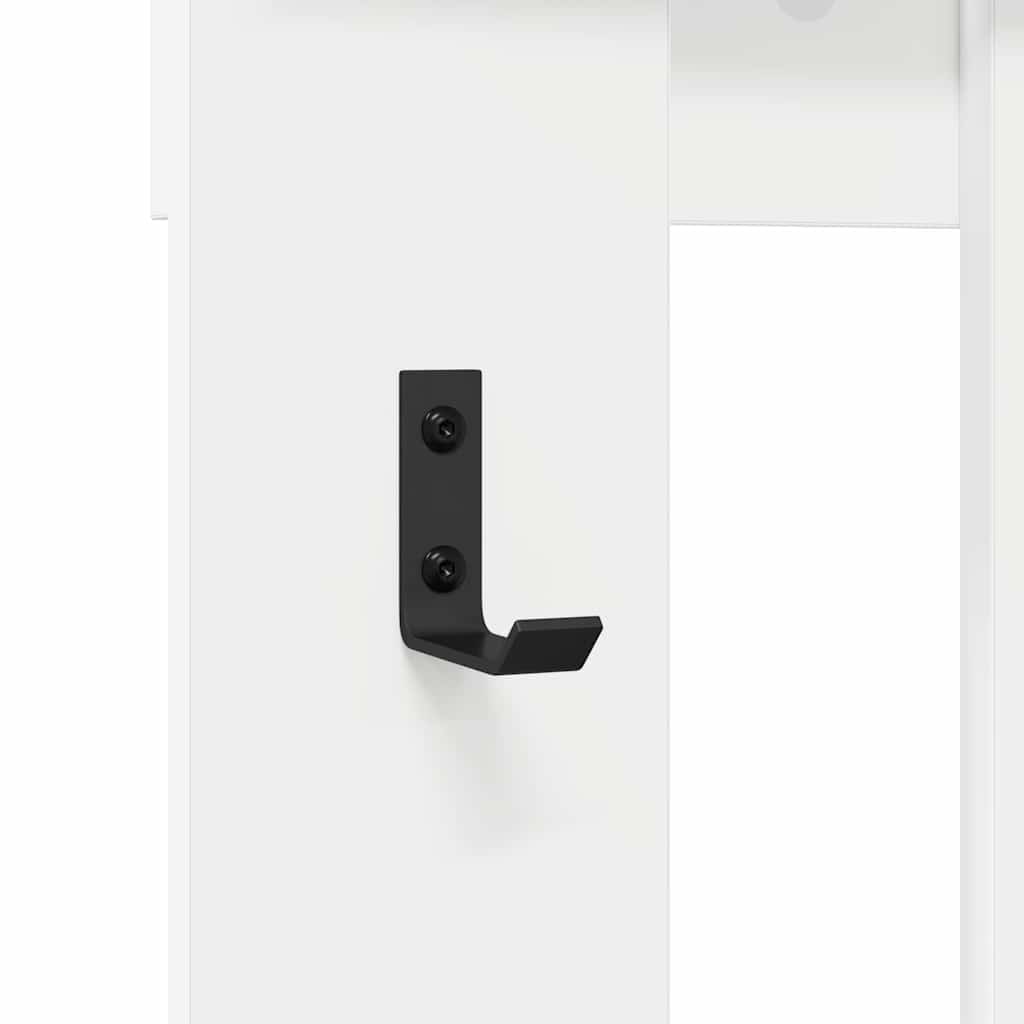 Wall-Mounted Coat Rack White 100 x 10 x 100 cm Engineered wood