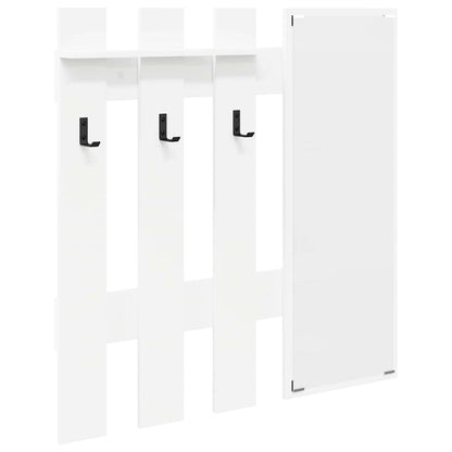 Wall-Mounted Coat Rack White 100 x 10 x 100 cm Engineered wood
