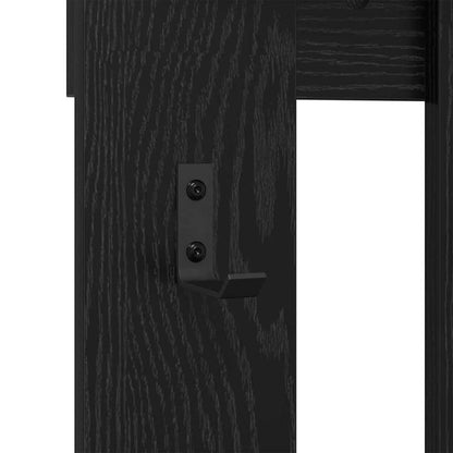 Wall-Mounted Coat Rack Wall-mounted Black Oak 100 x 10 x 100 cm