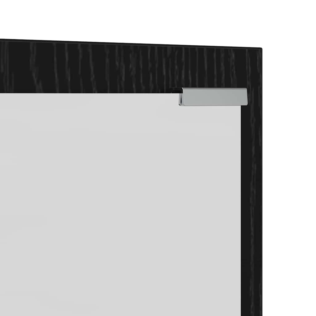 Wall-Mounted Coat Rack Wall-mounted Black Oak 100 x 10 x 100 cm
