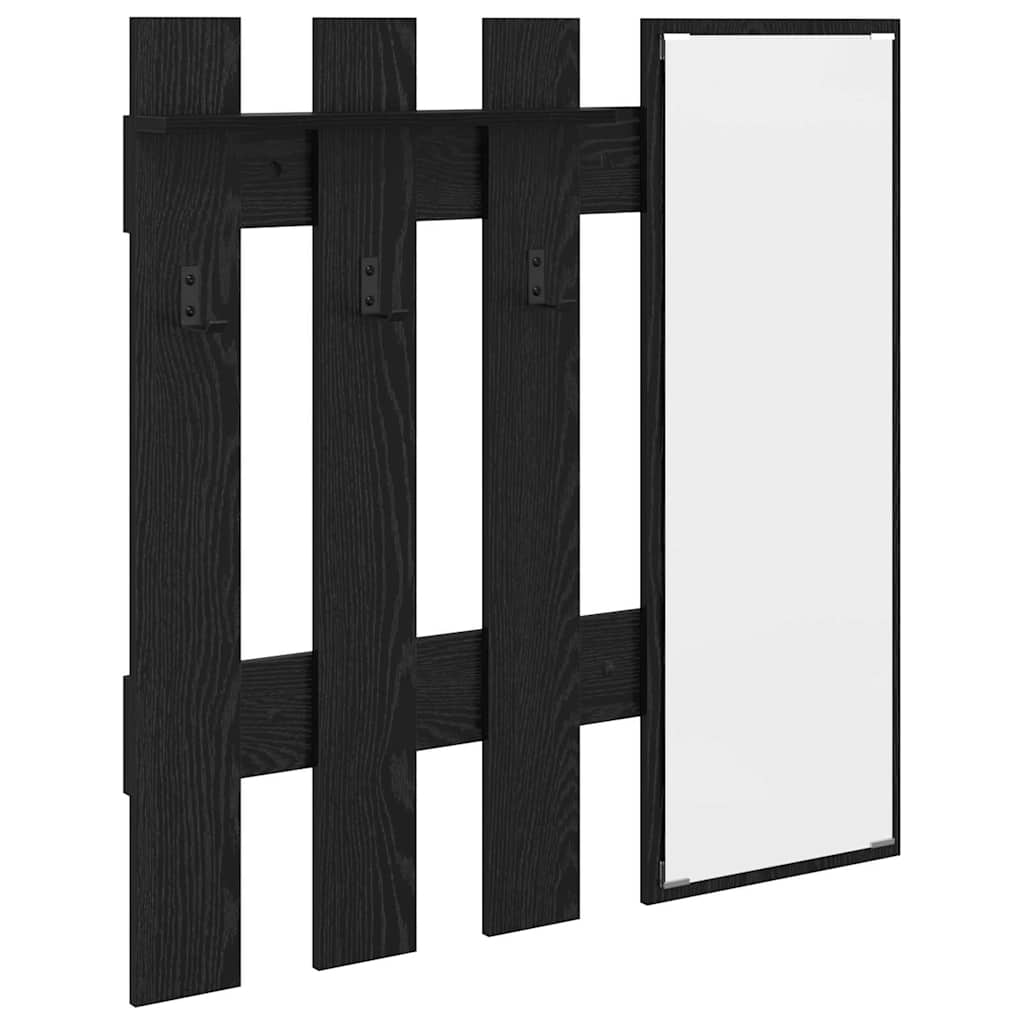 Wall-Mounted Coat Rack Wall-mounted Black Oak 100 x 10 x 100 cm
