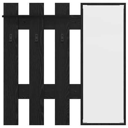 Wall-Mounted Coat Rack Wall-mounted Black Oak 100 x 10 x 100 cm