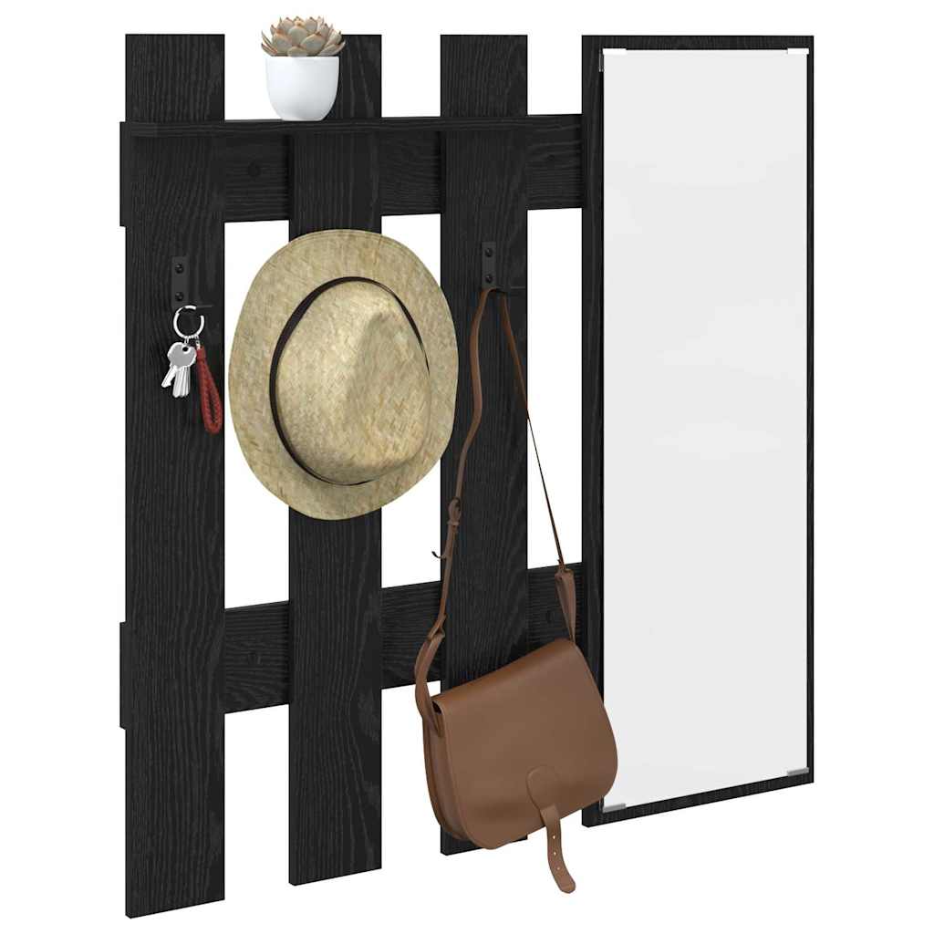 Wall-Mounted Coat Rack Wall-mounted Black Oak 100 x 10 x 100 cm