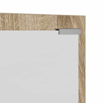Wall-Mounted Coat Rack with Mirror Sonoma Oak 100 x 10 x 100 cm
