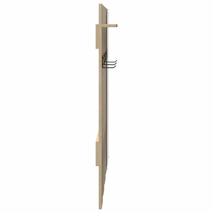 Wall-Mounted Coat Rack with Mirror Sonoma Oak 100 x 10 x 100 cm