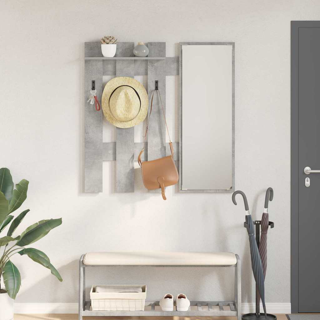 Wall-Mounted Coat Rack Wall-Mounted Concrete Grey