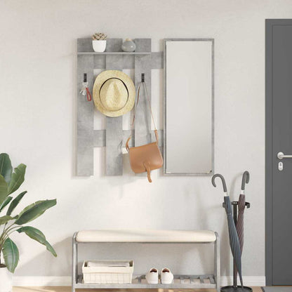 Wall-Mounted Coat Rack Wall-Mounted Concrete Grey