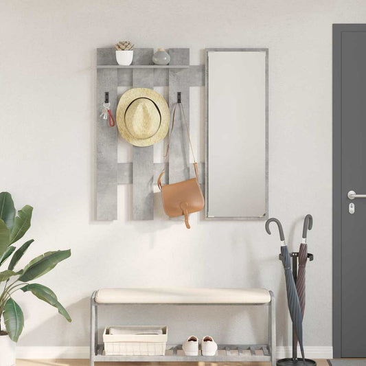 Wall-Mounted Coat Rack Wall-Mounted Concrete Grey