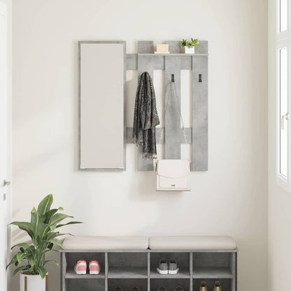 Wall-Mounted Coat Rack Wall-Mounted Concrete Grey