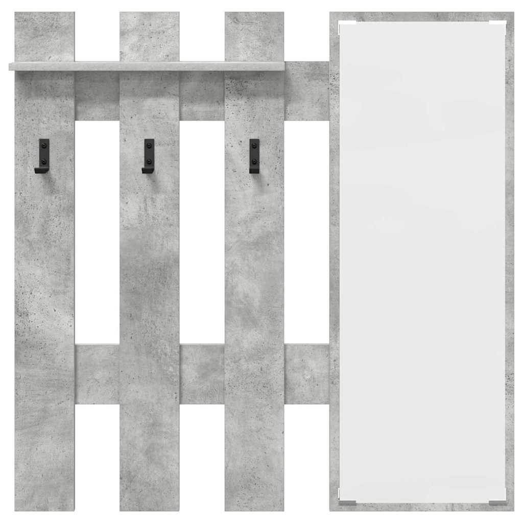 Wall-Mounted Coat Rack Concrete Grey 100 x 10 x 100 cm