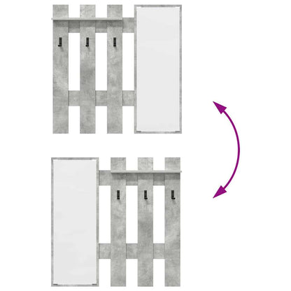 Wall-Mounted Coat Rack Wall-Mounted Concrete Grey