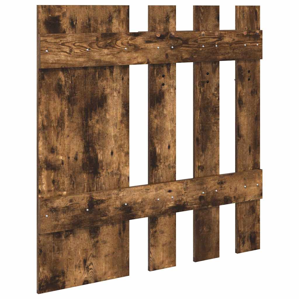 Wall-Mounted Coat Rack with Mirror Smoked Oak 100 x 10 x 100 cm
