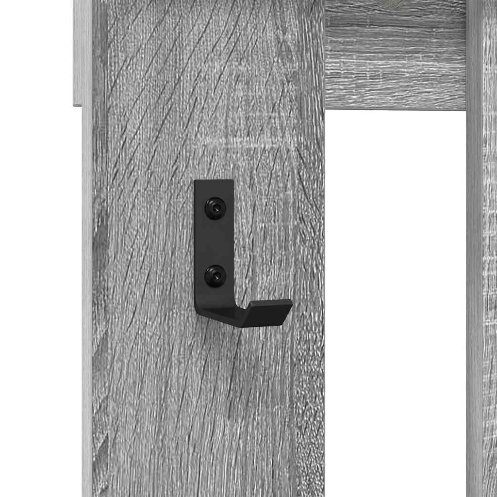 Wall-Mounted Coat Rack Grey Sonoma 100 x 10 x 100 cm