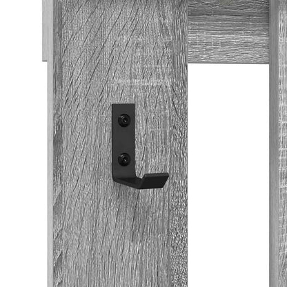 Wall-Mounted Coat Rack Grey Sonoma 100 x 10 x 100 cm