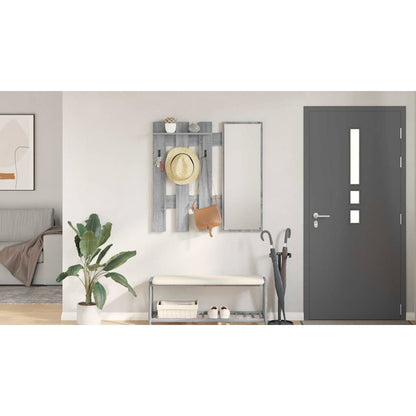 Wall-Mounted Coat Rack Grey Sonoma 100 x 10 x 100 cm