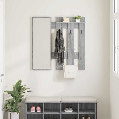 Wall-Mounted Coat Rack Grey Sonoma 100 x 10 x 100 cm