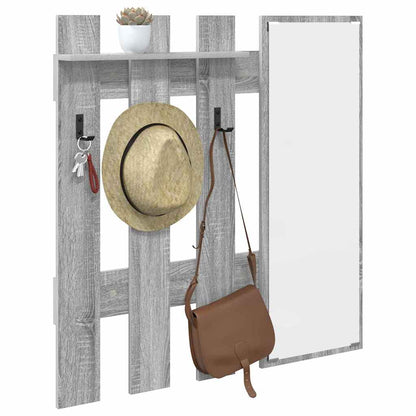 Wall-Mounted Coat Rack Grey Sonoma 100 x 10 x 100 cm