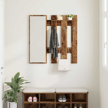 Wall-Mounted Coat Rack Wall-mounted Old Wood 100 x 10 x 100 cm