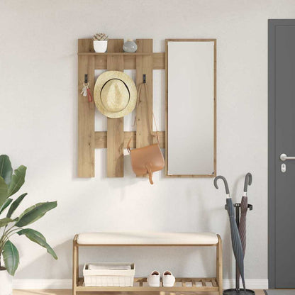 Wall-Mounted Coat Rack Artisan Oak 100 x 10 x 100 cm