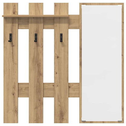 Wall-Mounted Coat Rack Artisan Oak 100 x 10 x 100 cm