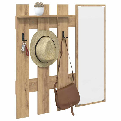 Wall-Mounted Coat Rack Artisan Oak 100 x 10 x 100 cm