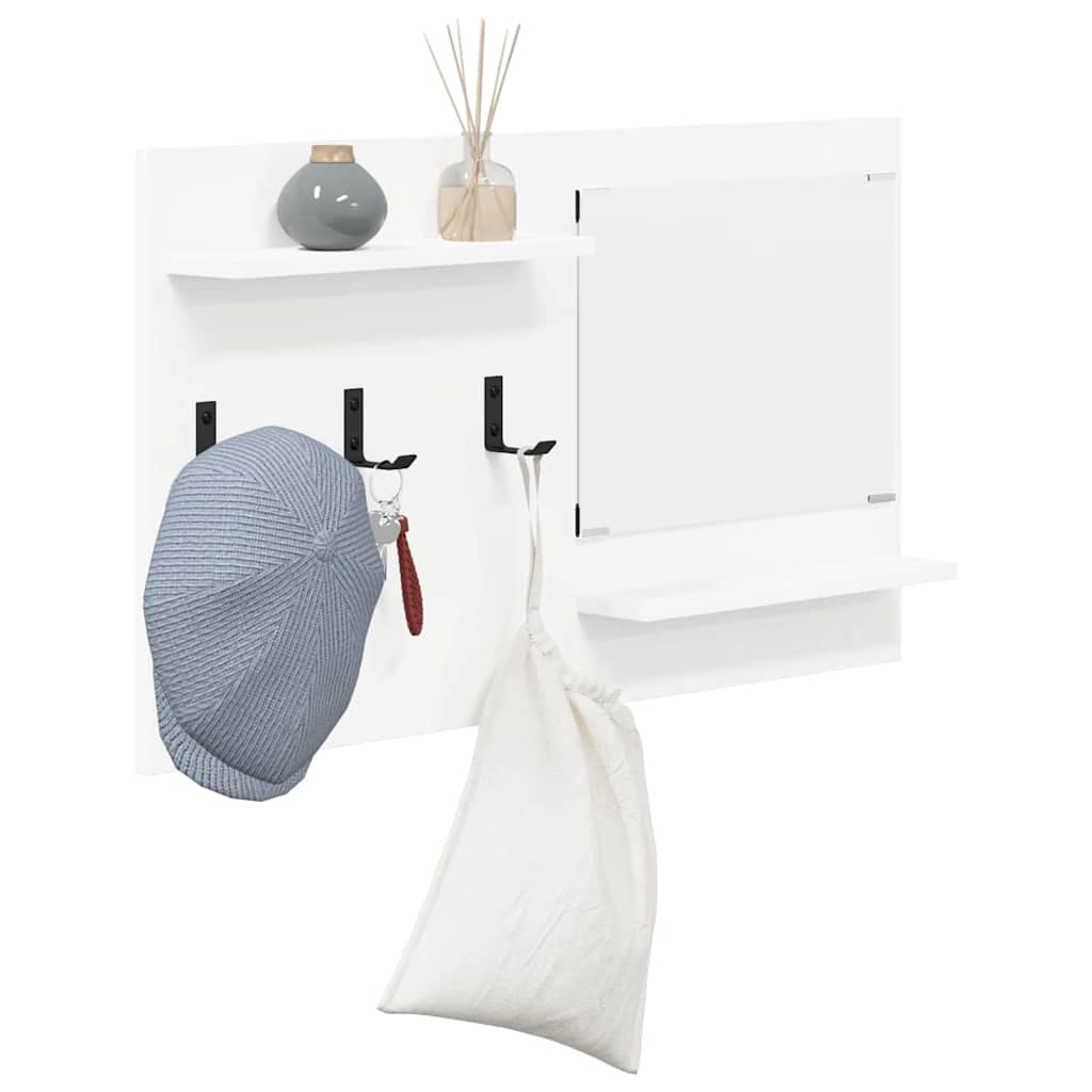 Wall-Mounted Coat Rack Wall-Mounted White 90 x 10 x 50 cm