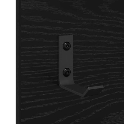 Wall-Mounted Coat Rack Wall-Mounted Black Oak 90 x 10 x 50 cm