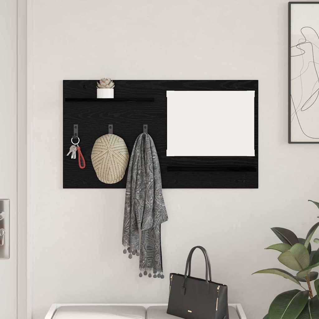 Wall-Mounted Coat Rack Wall-Mounted Black Oak 90 x 10 x 50 cm