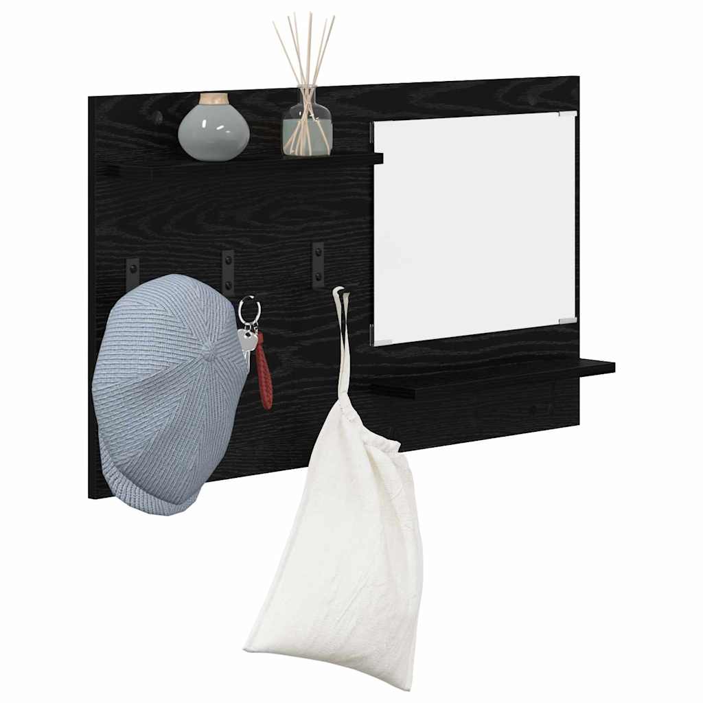 Wall-Mounted Coat Rack Wall-Mounted Black Oak 90 x 10 x 50 cm