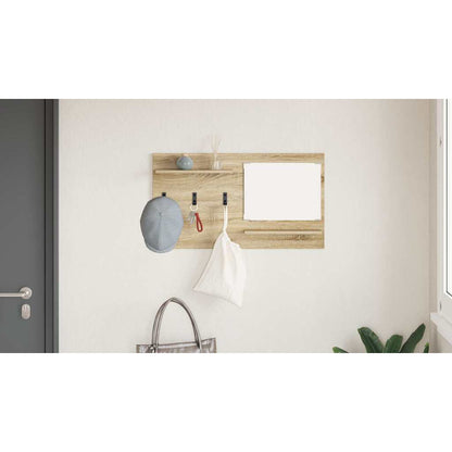 Wall-Mounted Coat Rack with Shelf Sonoma Oak 90 x 10 x 50 cm