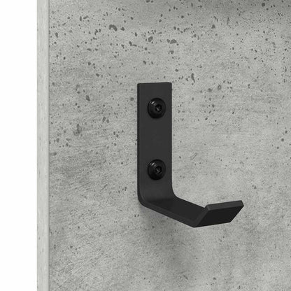 Wall-Mounted Coat Rack Wall-Mounted Concrete Grey