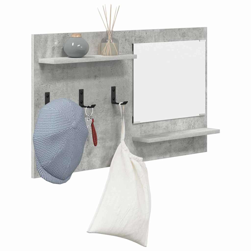 Wall-Mounted Coat Rack Wall-Mounted Concrete Grey