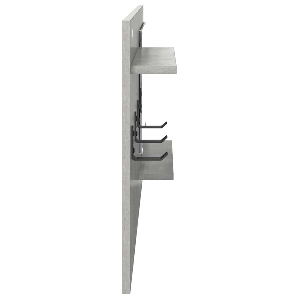 Wall-Mounted Coat Rack Wall-Mounted Concrete Grey