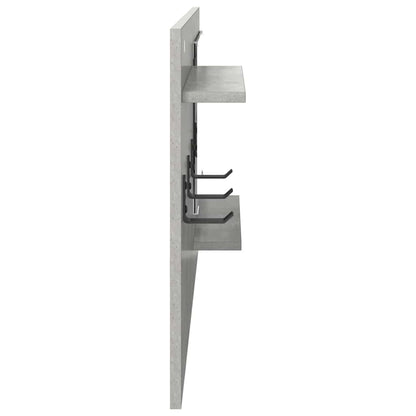 Wall-Mounted Coat Rack Wall-Mounted Concrete Grey