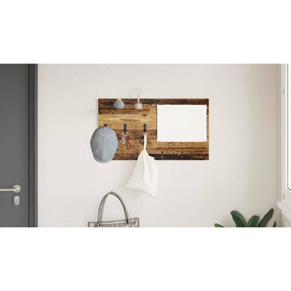 Wall-Mounted Coat Rack Old Wood 90 x 10 x 50 cm Engineered wood