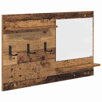 Wall-Mounted Coat Rack Old Wood 90 x 10 x 50 cm Engineered wood