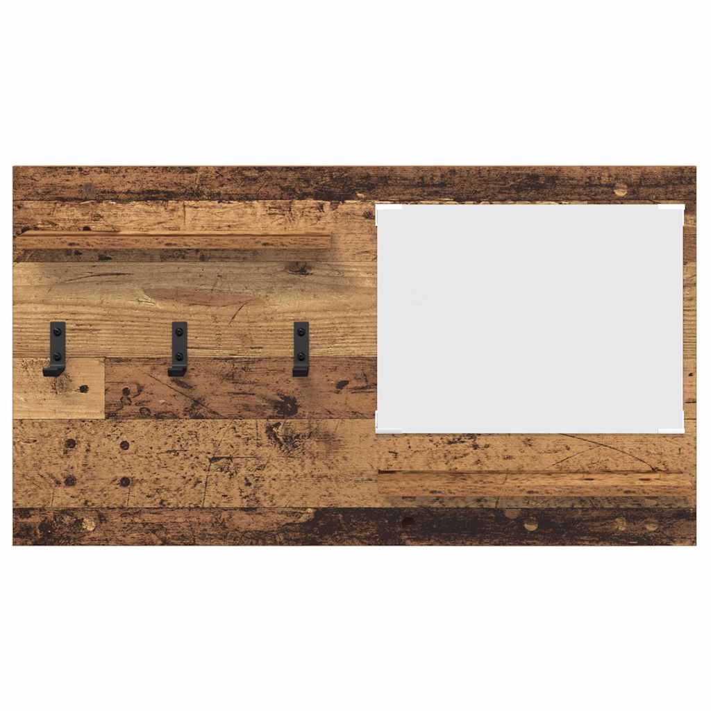 Wall-Mounted Coat Rack Old Wood 90 x 10 x 50 cm Engineered wood