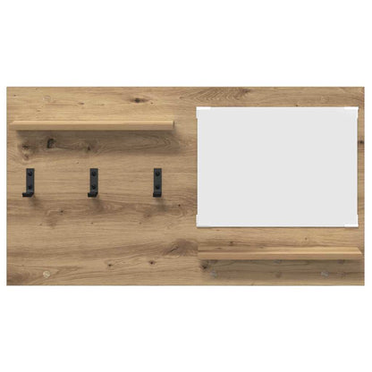 Wall-Mounted Coat Rack with Shelf Artisan Oak 90 x 10 x 50 cm
