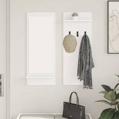 Wall-Mounted Coat Rack White 70 x 10 x 90 cm Engineered wood