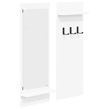 Wall-Mounted Coat Rack White 70 x 10 x 90 cm Engineered wood