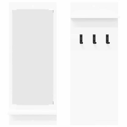 Wall-Mounted Coat Rack White 70 x 10 x 90 cm Engineered wood
