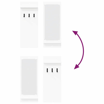 Wall-Mounted Coat Rack White 70 x 10 x 90 cm Engineered wood
