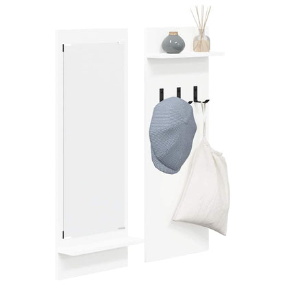 Wall-Mounted Coat Rack White 70 x 10 x 90 cm Engineered wood