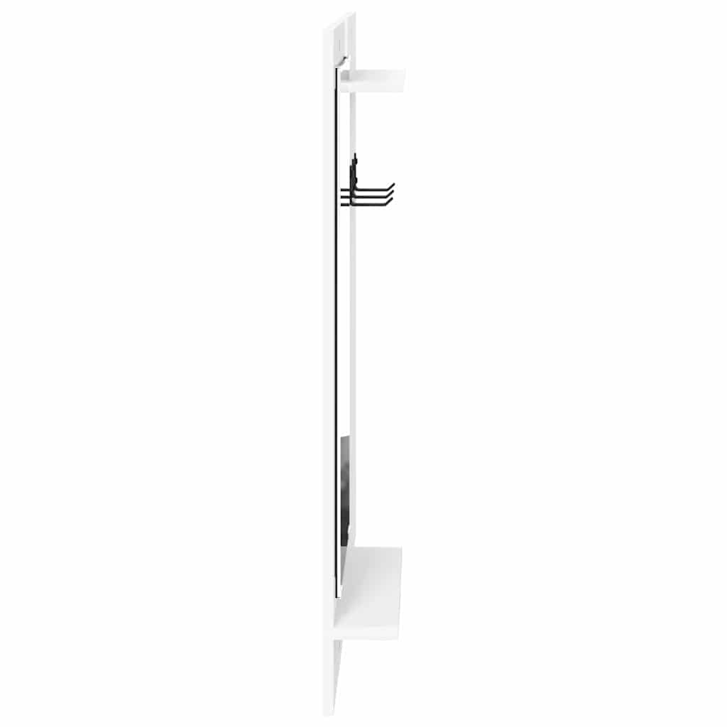 Wall-Mounted Coat Rack White 70 x 10 x 90 cm Engineered wood