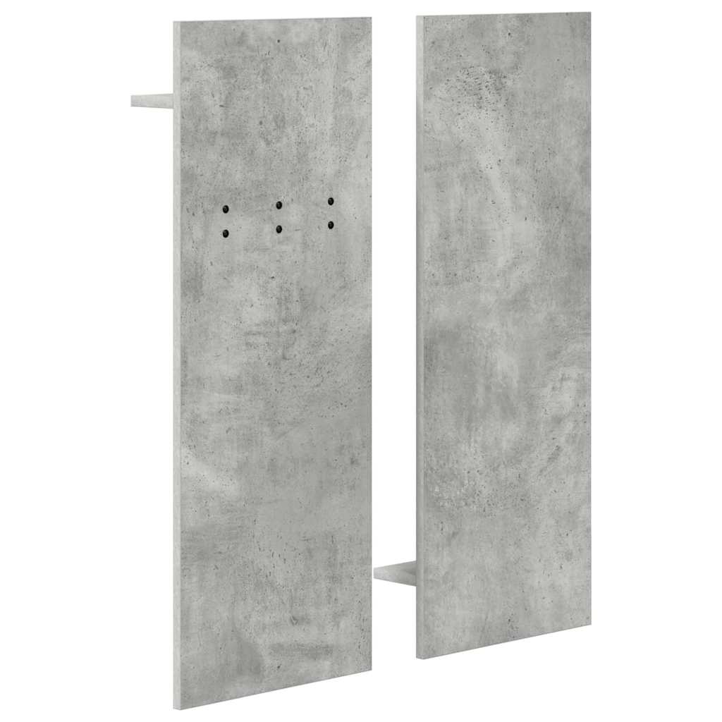 Wall-Mounted Coat Rack with Shelf Concrete Grey 70 x 10 x 90 cm
