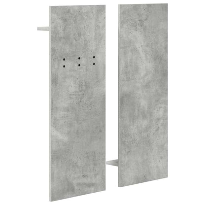 Wall-Mounted Coat Rack with Shelf Concrete Grey 70 x 10 x 90 cm